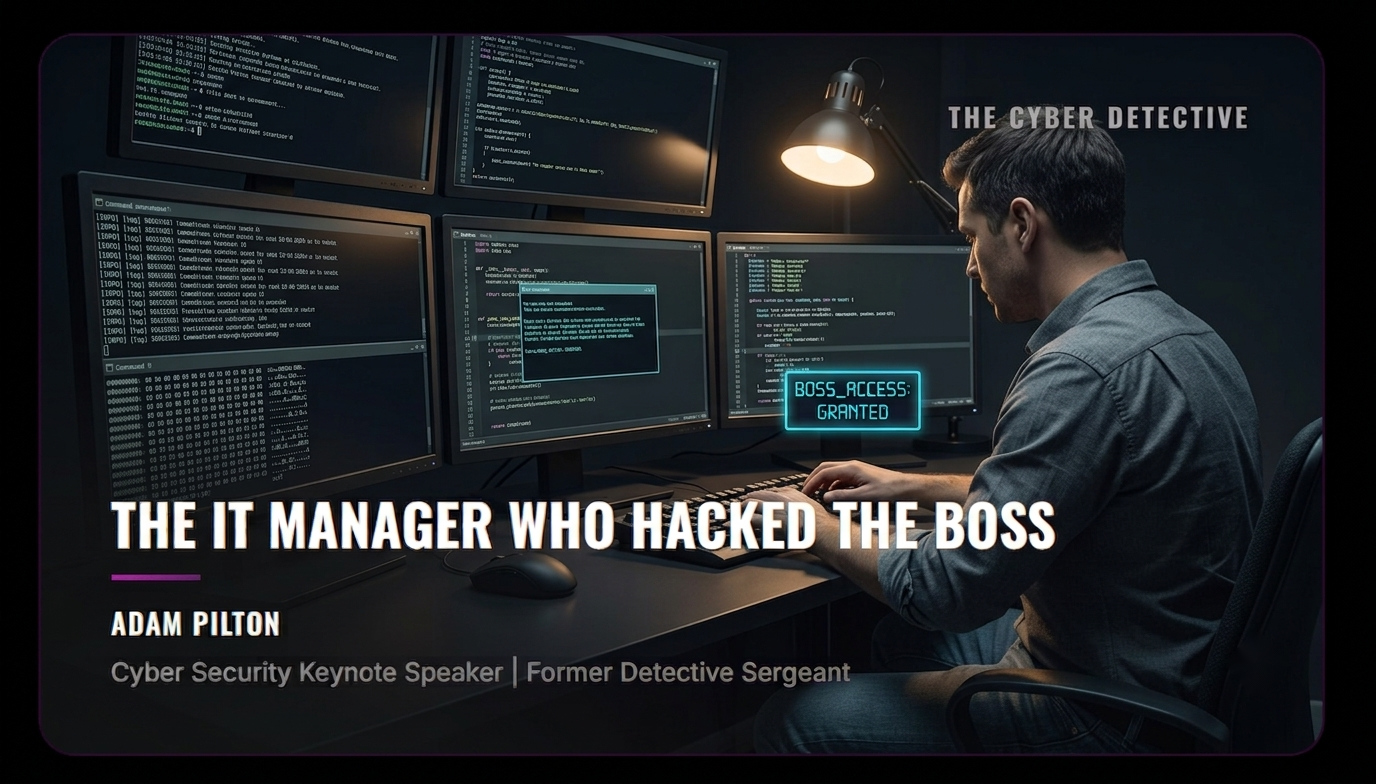 The IT Manager Who Hacked the Boss - Adam Pilton, Cyber Security Keynote Speaker